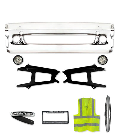 Center Bumper Chrome Steel 2002-2012 Freightliner Columbia