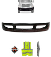 Bumper Two Holes Black Steel 2002+ International Durastar