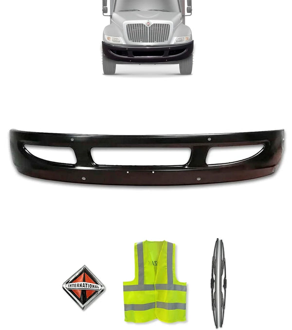 Bumper Two Holes Black Steel 2002+ International Durastar