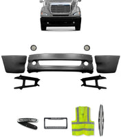 Bumper Set with Fog and Brackets 2002-2012 Freightliner Columbia