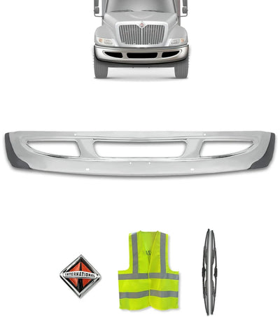 Bumper Two Holes Chrome Steel 2002+ International Durastar