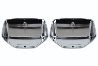 Hood Mirror Covers Chrome Set Peterbilt 587