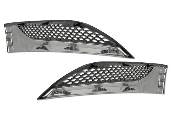 Side Hood Grilles Vent Trim Chrome Set 2022+ Kenworth T680 Next Gen