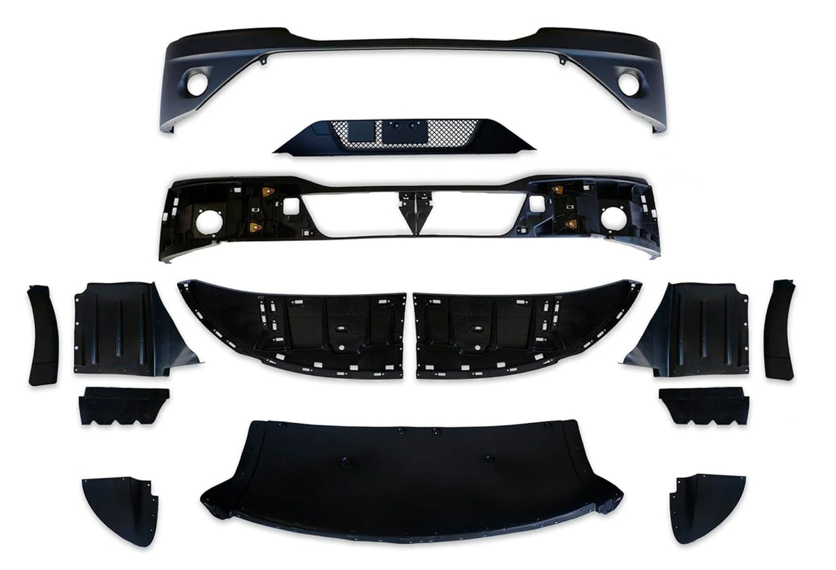 Bumper with Fog Hole Black Plastic 16 Pcs 2022+ Kenworth T680