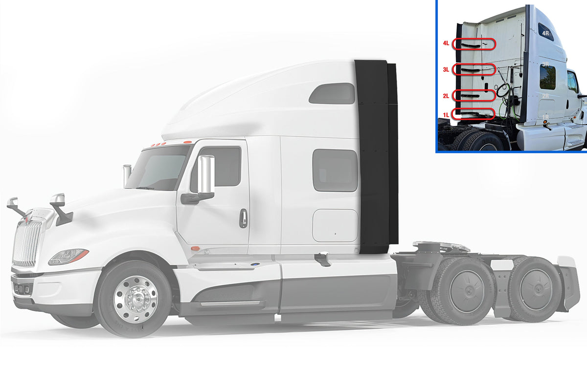 Top & Lower Fairing Cab Panels w/Extenders & w/Brackets Driver International LT625