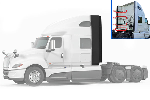 Top & Lower Fairing Cab Panels w/Extenders & w/Brackets Driver International LT625