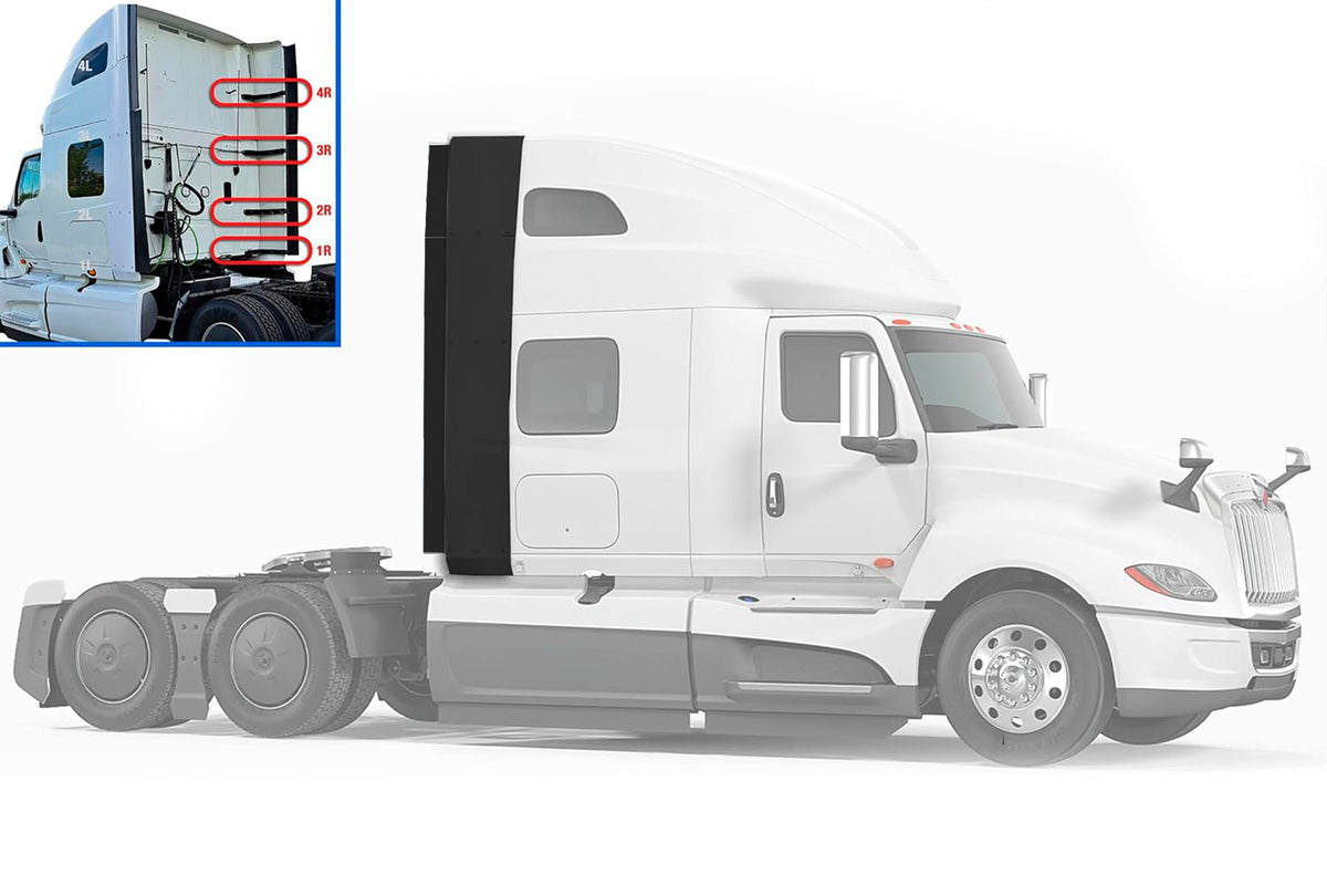 Top & Lower Fairing Cab Panels w/Extenders & w/Brackets Passenger International LT625