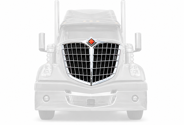 Chrome Grille with Bug Screen Complete Assembly International Lonestar