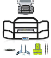 Grille Guard Large Black with Lights 2018+ Freightliner Cascadia 126 116