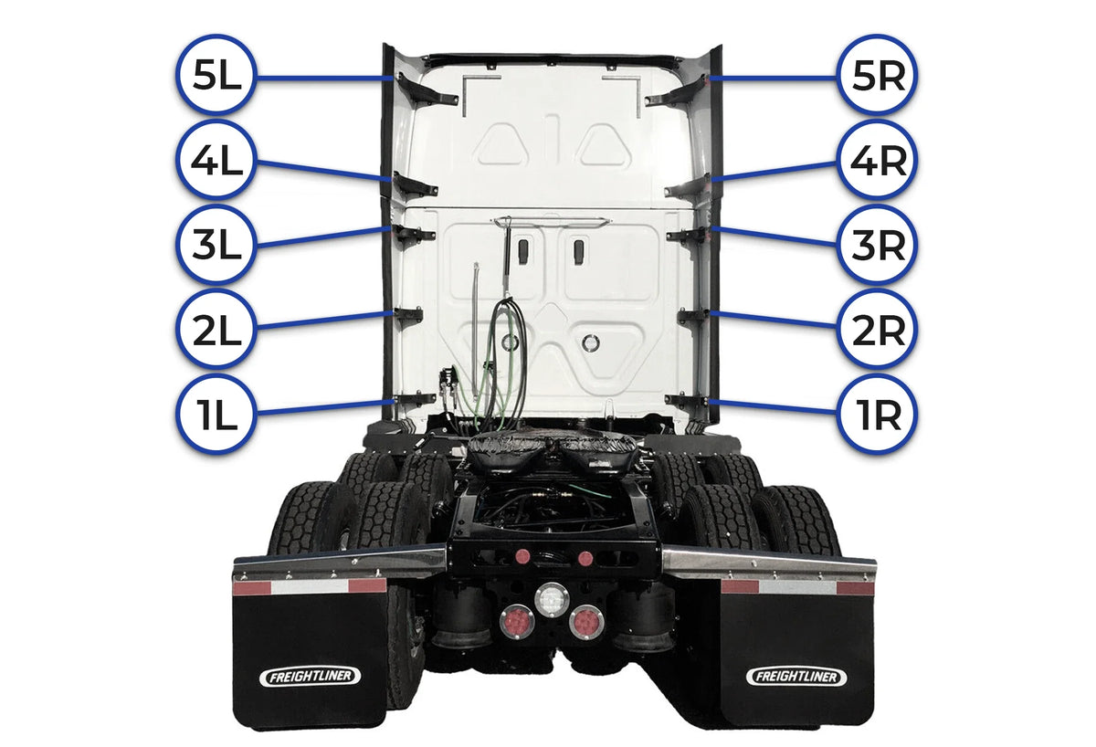 Cabin Fairings and Brackets Set 14 Pcs 2008-2016 Freightliner Cascadia 125