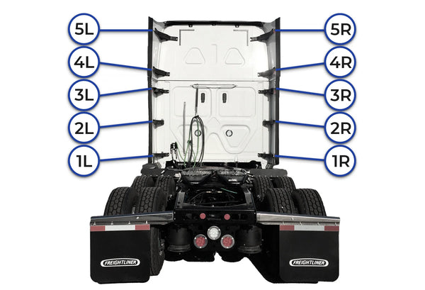 Cabin Fairings and Brackets Set 14 Pcs 2008-2016 Freightliner Cascadia 125