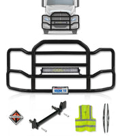 Grille Guard Large Black International RH (Plastic Bumper)