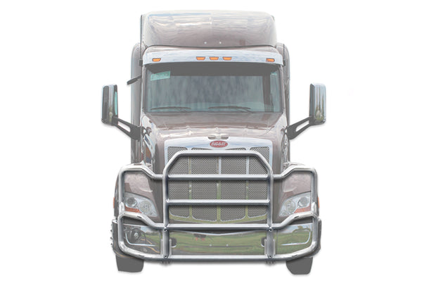 Grille Guard Large Chrome with Lights 2013-2021 Peterbilt 579