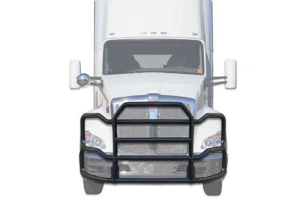 Grille Guard Large Black with Lights 2012-2021 Kenworth T680 No Fog