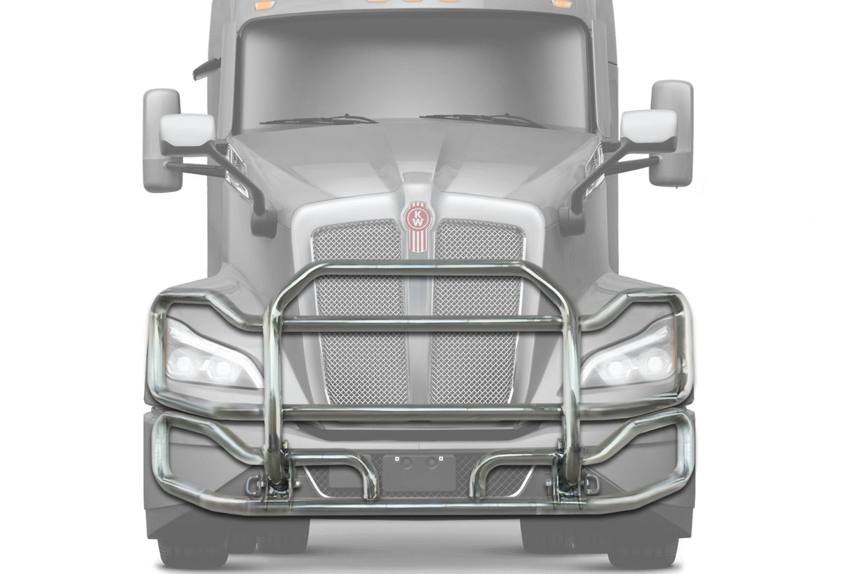 Front Grille Guard Large Chrome 2022+ Kenworth T680 No Fog
