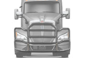 Grille Guard Large Chrome with Lights 2022+ Kenworth T680 No Fog