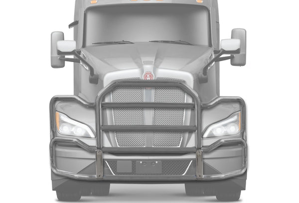 Grille Guard Large Chrome with Lights 2022+ Kenworth T680 No Fog