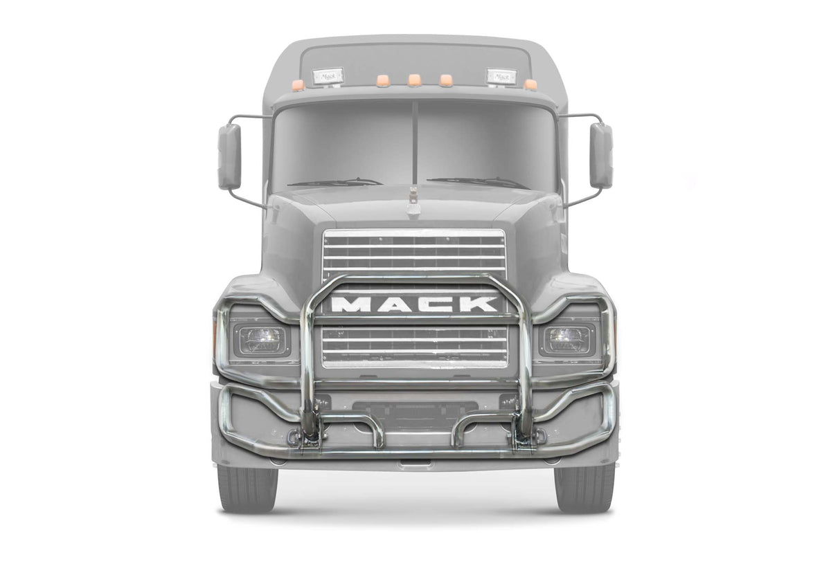 Front Grille Guard Large Chrome 1999-2003 Mack CH Set-Back