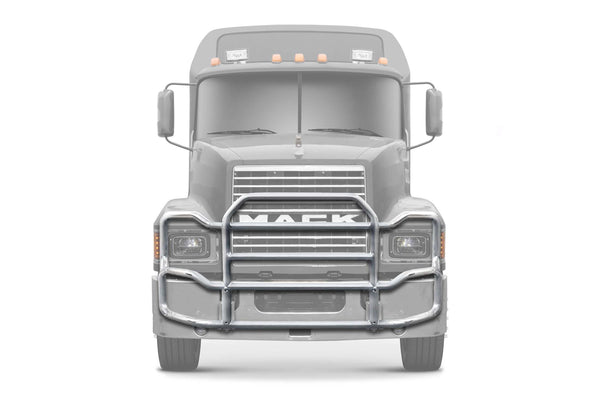 Grille Guard Large Chrome with Lights 2004+ Mack CH Set-Back