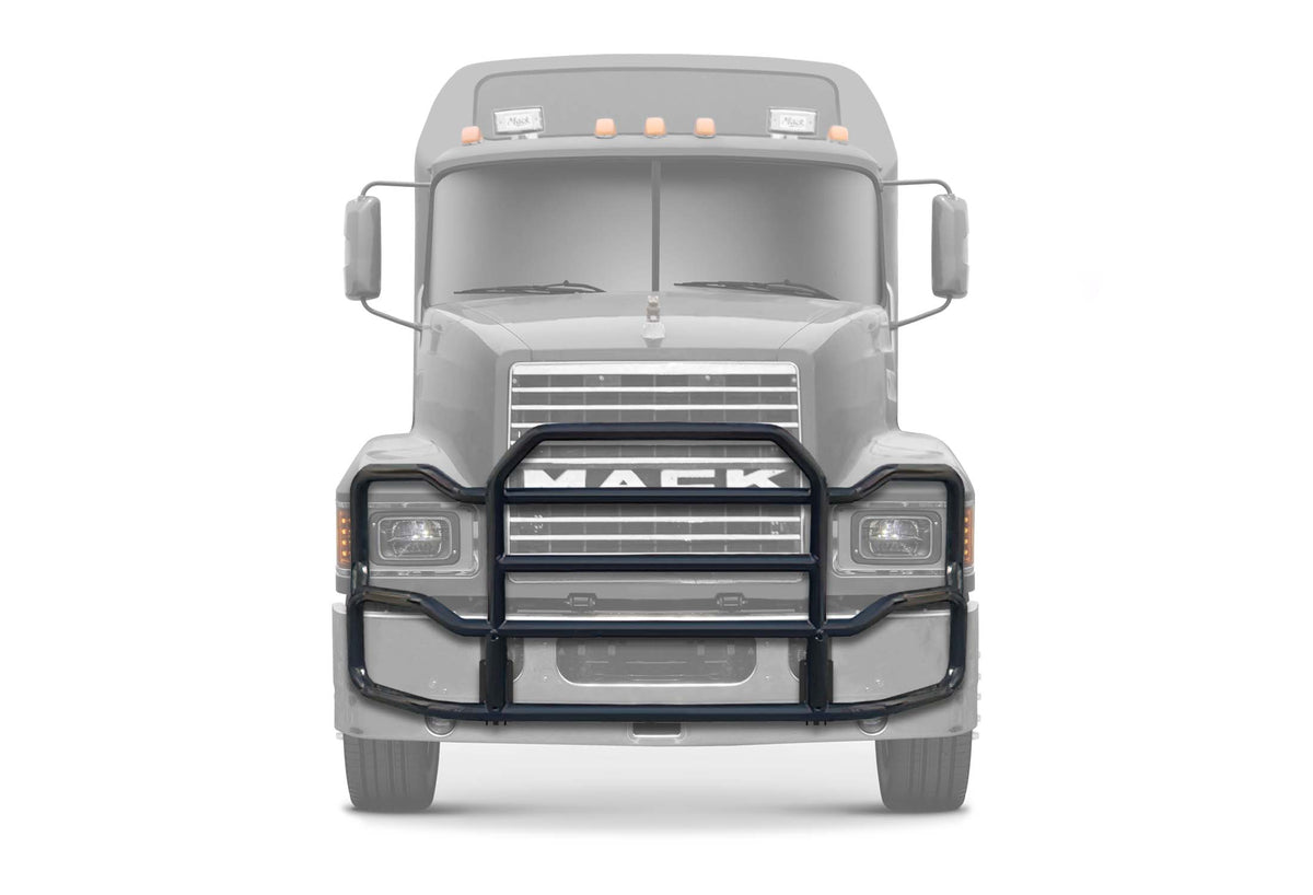Grille Guard Large Black with Lights 2004+ Mack CH Set-Back