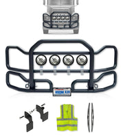 Front Grille Guard Large Black 1999-2003 Mack CH Set-Back
