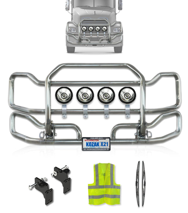 Front Grille Guard Large Chrome 2004-2017 Mack CX