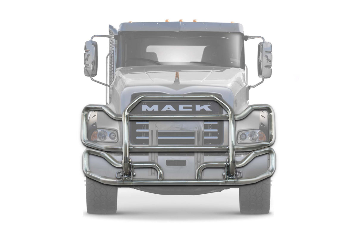 Chrome Front Grille Guard Large 2004+ Mack Granite Gu713