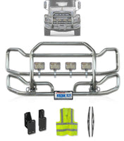 Kozak Chrome Front Grille Guard Large Mack Granite Gu713 Set-Back 2004+ - 