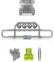 Grille Guard with Lights Chrome 2004-2017 Mack CX