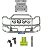 Front Grille Guard Large Chrome 2004+ Mack CH Set-Back