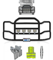 Grille Guard Large Black with Lights 2004-2017 Mack CX