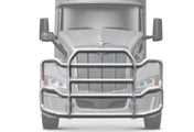 Grille Guard Large Chrome with Lights 2022+ Peterbilt 579 No Fog