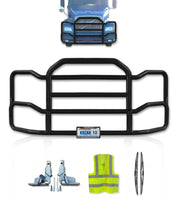 Grille Guard Large Black with Lights 1999-2003 Volvo VNL