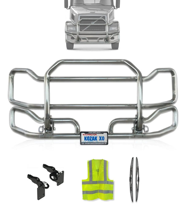 Front Grille Guard Large Chrome 1999-2003 Volvo VNL