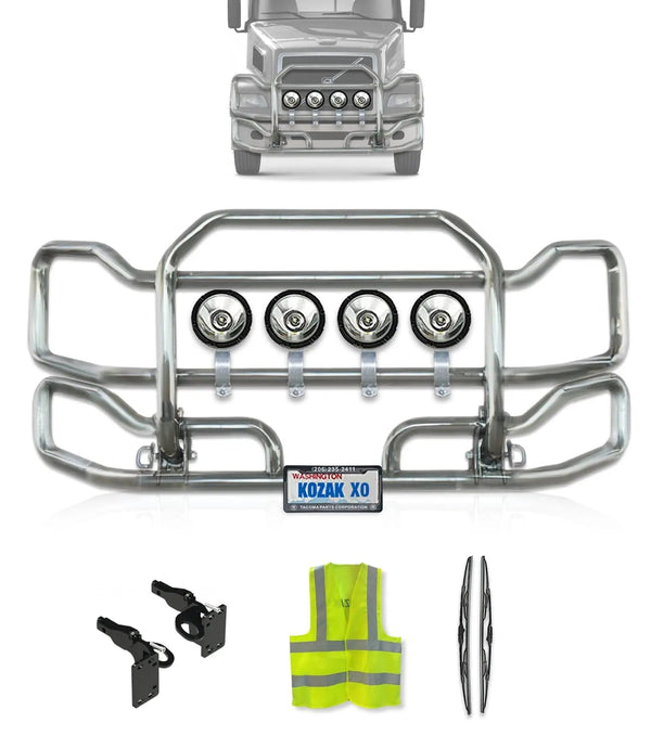 Front Grille Guard Large Chrome 1999-2003 Volvo VNL