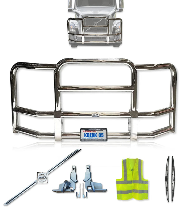 Full Front Grille Guard Chrome 2004-2017 Volvo VNL