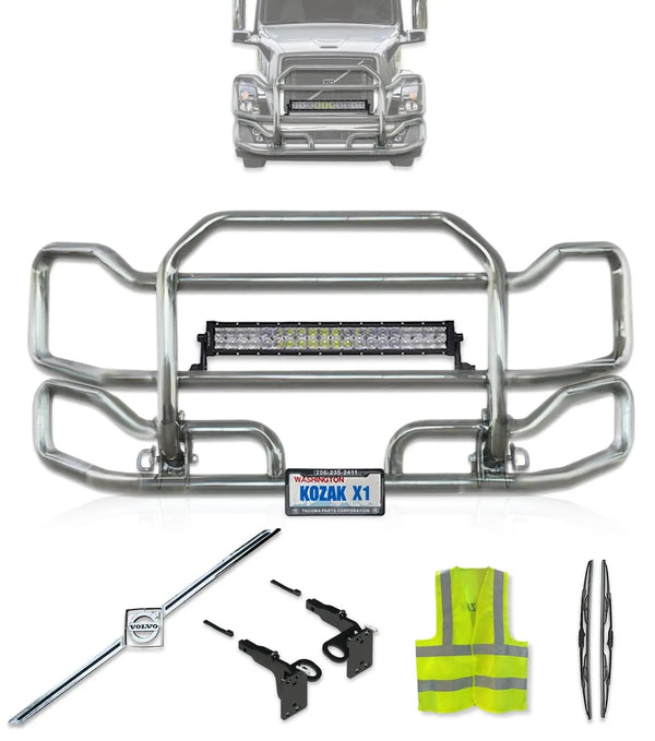 Front Grille Guard Large Chrome 2004-2017 Volvo VNL