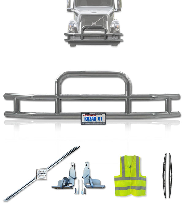 Front Grille Guard Round Chrome 2004-2017 Volvo VNL