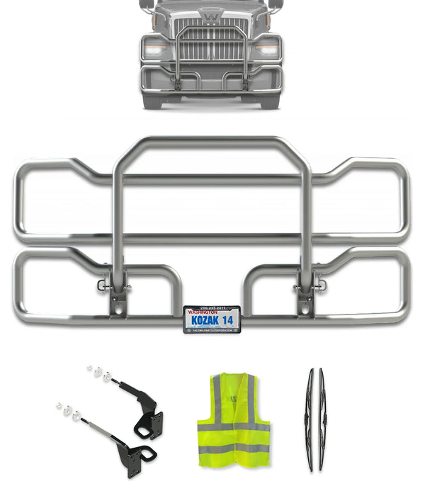 Front Grille Guard Chrome 2023+ Western Star 57X Set-Back