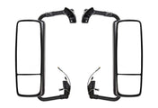 Volvo VNL Truck Door Mirror Chrome Power Heated with Arm Driver Left and Passenger Right Side with Volvo Logo, 2x 22" Windshield wipers, KOZAK Vest and Arm bracket set