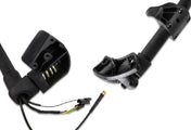 Door Side Mirror Black Power Heated with Arm Left Driver and Right Passenger Side with Arm Bracket Set for Volvo VNL 2004-2021 PLUS Logo Emblem, 2x 22" Windshield wipers, KOZAK Vest