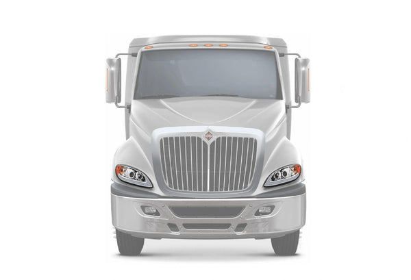 Kozak Chrome Projector Headlights LED Bar Turn Signal Set for International ProStar - Tacoma Parts Corporation