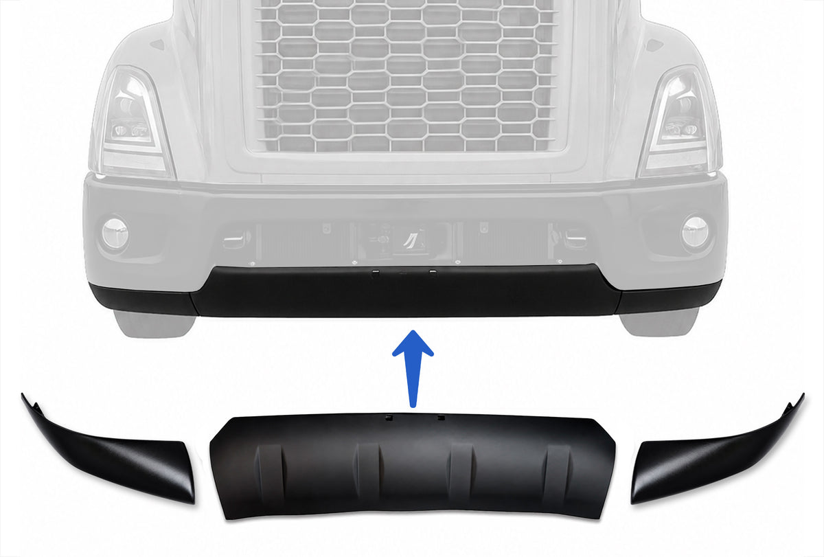 Bumper Air Deflector Spoilers Set Center, Driver & Passenger Side 2018+ Volvo VNR