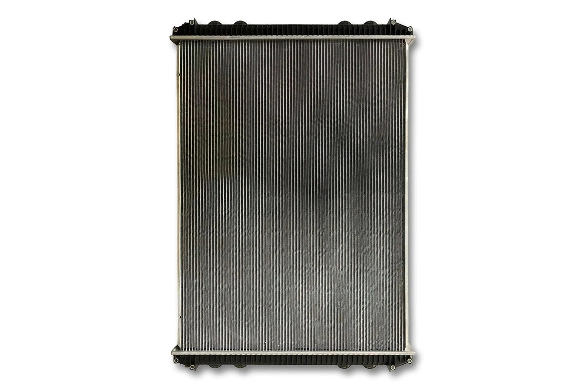 KOZAK Replacement Radiator (BHT93060) for Freightliner Century 2000-2004 Columbia 2000-2007 Coronado 2001-2004 PLUS Logo, Wipers, License Plate Frame, 2x Trailer Tail Lights and Vest