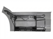 KOZAK Fairing Bracket for Front Panel (Right Passenger Side) Compatible with Volvo VNL 2004-2017 Plus Volvo Logo Emblem with Stripe, 2X 22 inch Windshield Wipers, License Plate Frame and Vest
