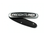 Kozak Replacement Hood Grill Freightliner Emblem Logo Name Plate - Black with Chrome - Fits Most Freightliner Semi Trucks Models up to 2017