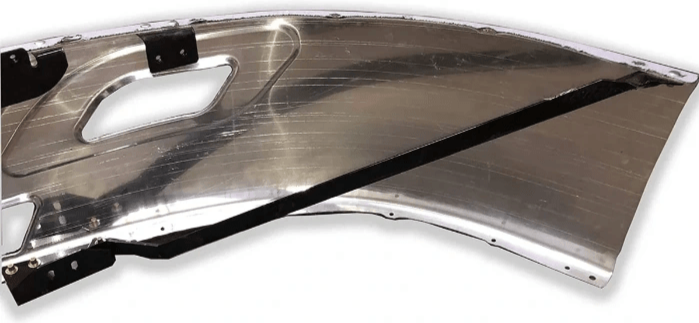 Kozak Chrome Aero Clad Steel STATIONARY Bumper Compatible With International Prostar 2006-2015 Semi Truck Parts PLUS International Logo, 2x22 ", - Tacoma Parts Corporation