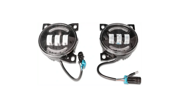 Performance High Power Black Housing LED Projector Fog Light Lamp Pair Set for Peterbilt 579/578 & Kenworth T660 - Tacoma Parts Corporation