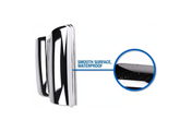 Chrome Door Mirror Cover Pair Set for Freightliner Cascadia 2008-2014 Truck Models PLUS Freightliner Logo Emblem and KOZAK Reflective Vest
