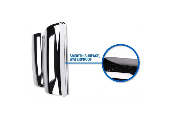 Chrome Door Mirror Cover Pair Set for Freightliner Cascadia 2008-2014 Truck Models PLUS Freightliner Logo Emblem and KOZAK Reflective Vest